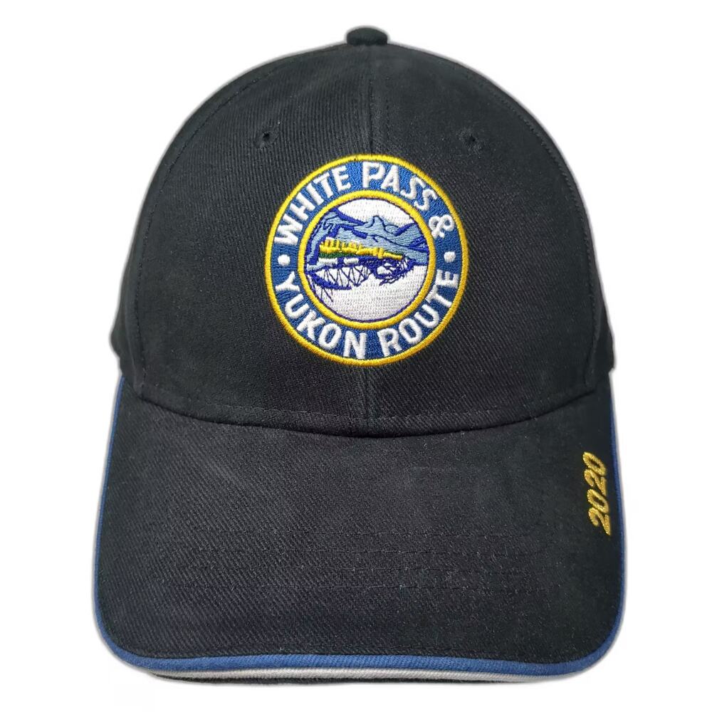 White Pass & Yukon Route Baseball Cap Black Blue Strapback Hat 2020 Skagway OS